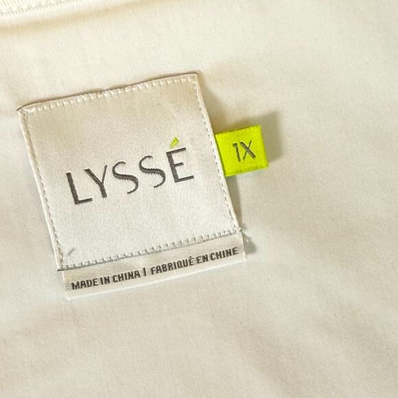 Lysse Off White Shirred Short Sleeve Modal Slimming Shapewear Base Layer Top 1X - Picture 2 of 9